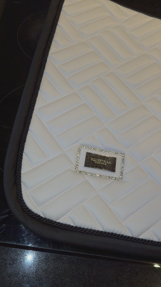 Modern White/Black- Jump Saddle Pad